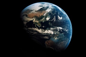 Naklejka na ściany i meble a beautiful view of the earth from space, Generative AI