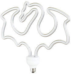 Obraz premium 3D Fluorescent Lightbulb Shaped as a Dragon