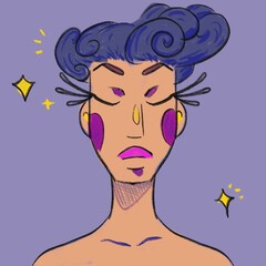 Retrato de mujer trans drag queen 