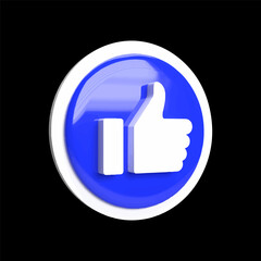Hand Thumb Up icon 3D vector
