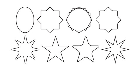 set design stars line element