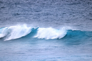 wave in the ocean abstract background, blue sea texture motion