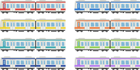 電車のセット_ベクターイラスト © あ こ