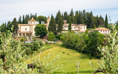 The Sanctuary of Maria Santissima Madre della Divina Provvidenza. The church is located in Pancole,...