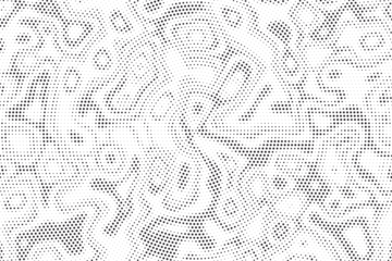 Foto op Plexiglas Halftone vector background. Monochrome halftone pattern. Abstract geometric dots background. Pop Art comic gradient black white texture. Design for presentation banner, poster, flyer, business card. © cnh