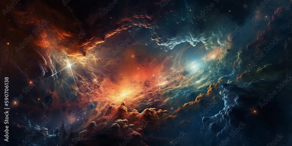Wall mural background with space