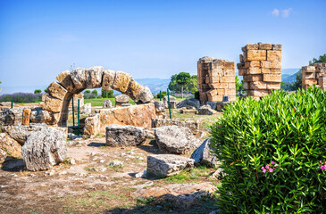 Landscape of the ancient city of Hierapolis, Pamukkale, Türkiye