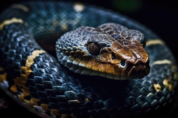 Obraz premium Snake, Shedding Its Skin, Symbol Of Rebirth And Transformation. Generative AI
