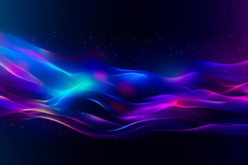 Obraz premium Colorful light burst and laser pointer for a modern abstract background with fast colors in the style of dark sky blue with copy space