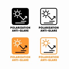 Polarization anti-glare vector information sign