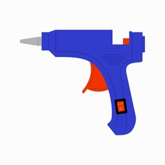 Thermal glue gun vector color object