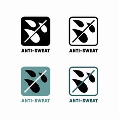 Anti sweat vector information sign