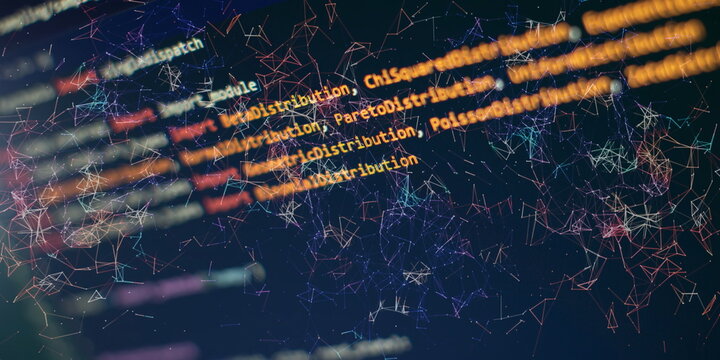 Programming code. Programming code on computer screen.