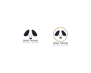 Dog head logo design template vector, line of pet logo design suitable for pet shop, store, cafe, business, hotel, veterinary clinic, Domestic animal vector illustration logotype, sign, symbol