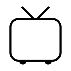 Tv icon with antenna modern flat tv icon. TV screen vector sign. Old TV icon. Television screen flat sign design. TV symbol pictogram. UX UI icon