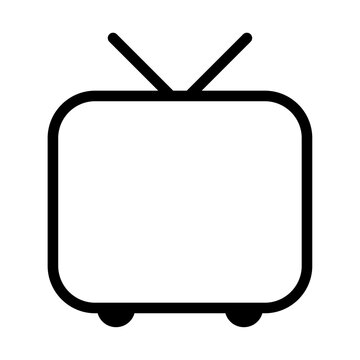 Tv icon with antenna modern flat tv icon. TV screen vector sign. Old TV icon. Television screen flat sign design. TV symbol pictogram. UX UI icon