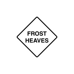 Black and White Color Traffic Sign Street Sign Icon Vector Template