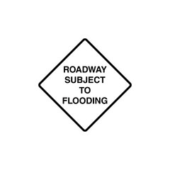 Obraz premium Black and White Color Traffic Sign Street Sign Icon Vector Template