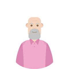 The Elderly Seventies Grandfather Character Face Old Man Smile