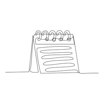 recommend clip art: Calendar icon one line drawing. Continuous single line calendar icon vector illustration