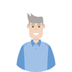 The Elderly Seventies Grandfather Character Face Old Man Smile