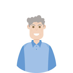 The Elderly Seventies Grandfather Character Face Old Man Smile