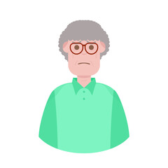 The Elderly Grandfather Lonely Alone Sad Worry Old Man