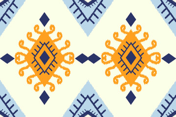 Ikat Geometric aztec ethnic pattern. Native American, Mexican, Moroccan, African, Peruvian ornament style. Design for fabric, clothing, textile, fashion, home decor, throw pillows, wallpaper