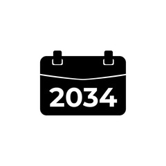 Top choice New Year 2034 icon vector, illustration logo template in trendy style. Editable graphic resources for many purposes.