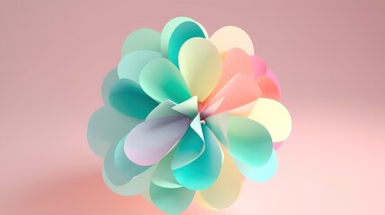 Flowers. Soft Pop Texture created with Generative AI