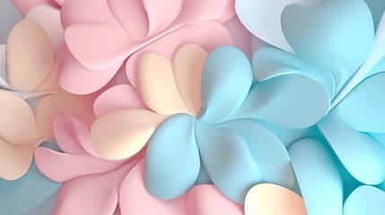 Flowers. Soft Pop Texture created with Generative AI