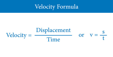 Speed distance time formula. Vector illustration isolated on white background.