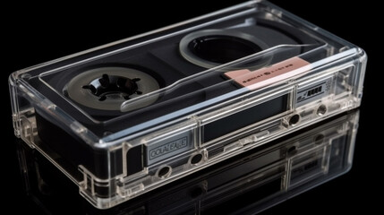 Cassette Tape Compact Case Audio Record isolate background