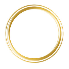Gold circle frame.	
