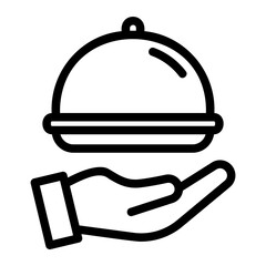 Fototapeta premium waiter line icon