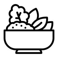 salad line icon