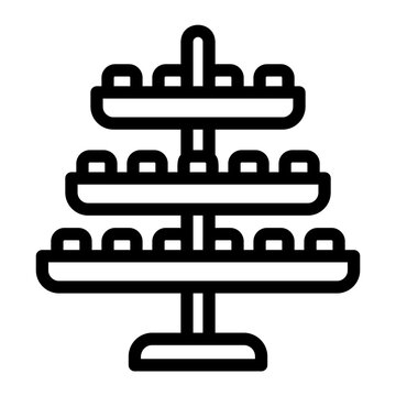 food tray line icon