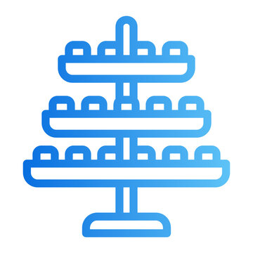 food tray gradient icon