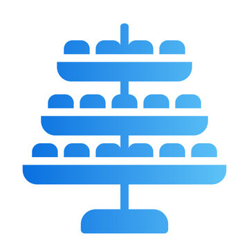 food tray gradient icon