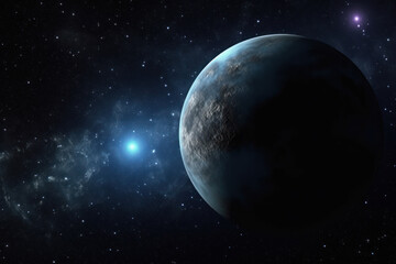 Obraz na płótnie Canvas Blue planet in the outerspace