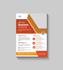Orange Corporate Business Flyer Template Design