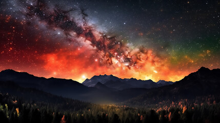 View of the Milky Way, Generative AI