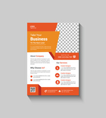 Orange Corporate Business Flyer Template Design