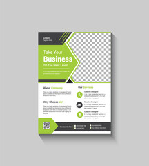Green Color Flyer Template Design