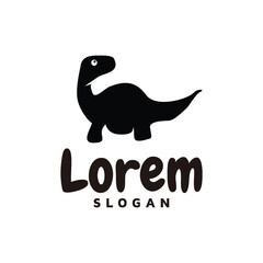Dino kids logo vector design template