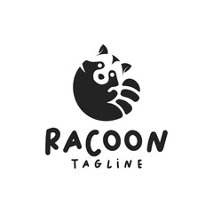 Raccoon logo mascot flat design © blueberry 99d