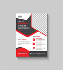  Red and modern flyer design template