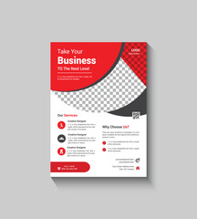 Modern and Simple Red Flyer Template Design
