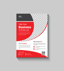 Modern and Simple Red Flyer Template Design
