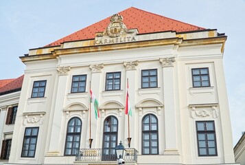 Fototapeta na wymiar Karmelita monastery now office of Prime Minister in Budapest Castle district, Hungary. 